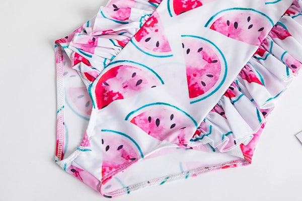 Watermelon Print Kids Swimsuit