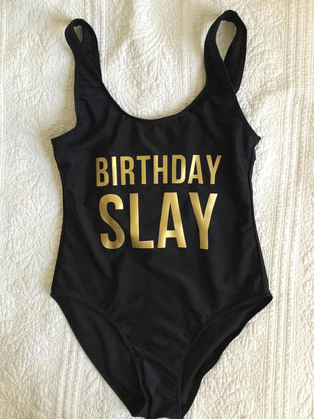 Birthday Slay One Piece Swimsuit