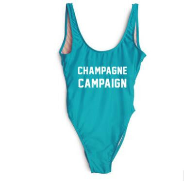 Champagne Campaign One Piece Swimsuit