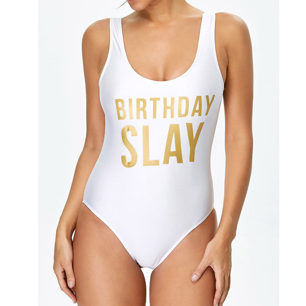 Birthday Slay One Piece Swimsuit