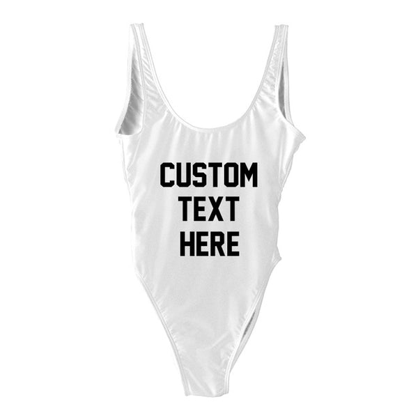 Custom Letter Print Swimsuit