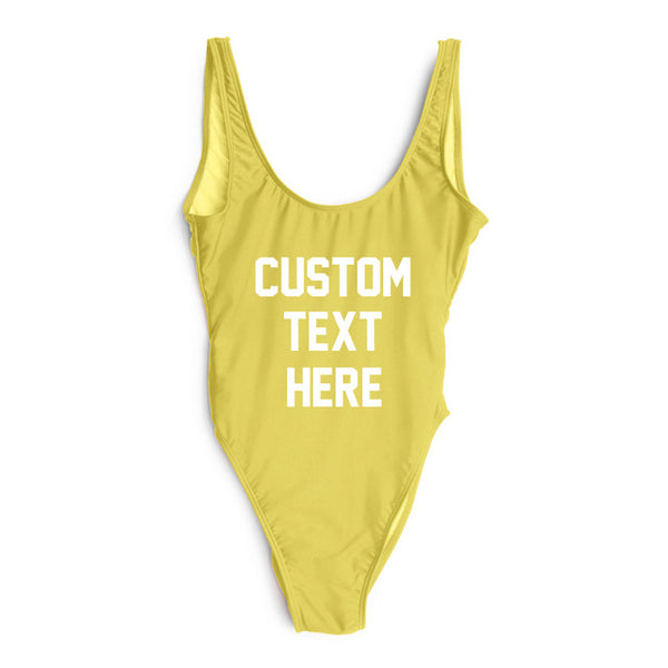 Custom Letter Print Swimsuit